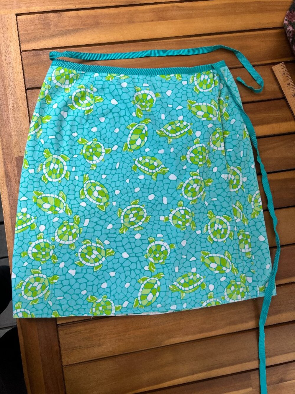 Vintage Lilly Pulitzer Turtle Print Wrap Skirt // Beach Resort Preppy Size 4